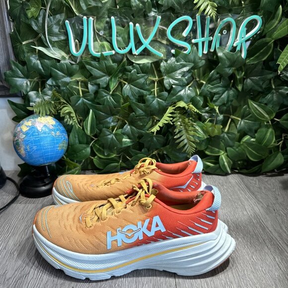 Hoka One One Bondi X Fiesta Amber Yellow Men\'s Size 7.5 D Running Shoes Sneakers main image 5